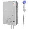 Shinpeed Scaldabagno a gas da 8 l, 18 KW, GPL, con soffione doccia, modello estivo e invernale, protezione multipla, 0,2 bar, pressione dell'acqua di avviamento per casa e camper