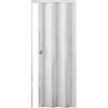 ESTO Porta a Soffietto con Serratura Chiave da Interno 84 x 215 cm Misura, Economy e Premium quality, Porta Scorrevole 6 Colori diversi Bianco, Noce, Ciliegio, Legno Scuro (Bianco Venato)