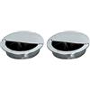 SEIWEI 2 Pezzi Maniglie per Porta ad Incasso in Acciaio Inossidabile Maniglie Circolari a Mezza Luna da 9 cm con Viti Nascoste Maniglia Scorrevole per Armadio, Cassetto, Armadio