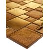 Bador Decoration Piastrelle per mosaico in vetro, 30 x 30 cm, colore: oro