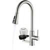 Mynaiad Rubinetto Cucina Miscelatore Lavaglassi Estraibile LED Temperatura | Rubinetto Lavello Cucina con Doccetta Estraibile Lavaglassi Integrato, Mynaiad 2 Getti, LED Temp, 360° rot, Acciaio 304 Spazz