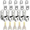 EG STARTS 5 x 5/8 Office Cabinet Door Short Lock Cash Door Tool Box Tubular Cam Locks Cilindro Cromo Finitura Chiavata Alike 5 Chiavi di Serratura