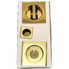 Ferremi Rodolfo Kit per porte scorrevoli con maniglie ad incasso quadrate - FERREMI 04050 (Ottone Lucido)