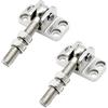WMLBK Cerniere regolabili M16, 112 mm, set da 2 pezzi, in acciaio inox, per cancello da giardino, cortile e cancello di recinzione in legno/metallo (M16-112 mm)