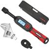 LLAVETOR Set di chiavi dinamometriche regolabili digitali, chiave dinamometrica digitale da 3/8, ampia gamma 3-135 Nm, precisione ± 2%, con display LCD per riparazione auto e moto