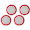 CFUENSBFDA 4 Pezzi Di Tappi For Impugnatura For Pollice Silenzio Compatibili Con PS5/PS4/Xbox One/Xbox One Elite/8BitDo SN30 Pro/Switch Pro Joystick Controller(White red)