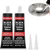 Cutiolly Colla per Sigillare Carrozzerie,2pcs Sigillante Vetri Auto,Colla per Carrozzeria Auto,Sigillante Nero per Auto,Sigillante per Finestre Auto,Stucco per Carrozzeria,per Carrozzerie,Parabrezza, Luci