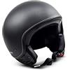 Soxon SP-301 Moto Casco Demi-Jet, ECE Certificato, Compresi Sacchetto Portacasco, Nero/Notte, XL (61-62cm)