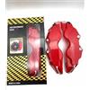 Generico Set 2 Pezzi Copertura Cover Pinza Freno Universale Auto Rosso