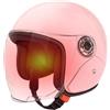 ZHUMCCY Casco Motocicletta Leggero | Casco Aperto per Adulti | Equipaggiamento Protettivo Traspirante con Visiera | Scooter e Motociclette Sportive per Avventura e Esterni