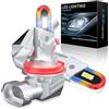 AUXIRACER H11 LED Lampadine, 32000LM Progettazione di tubi a U Durata di Oltre 70000, 6500 K Bianco, Sostituto Delle Lampadine Alogene di Dimensioni Ridotte 1:1 Plug & Play, Confezione da 2
