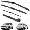 LbsAMP 4 Pezzi Set di Tergicristalli Anteriori e Posteriori con VW T-Roc A11 17-22 | 2 Tergicristalli Anteriori + 1 Tergicristallo Posteriore Auto + 1 Braccio Tergicristallo Posteriore Ricambio con VW T-Roc A11