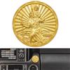 Anwlki Medaglia di San Cristoforo per Auto Ø 3,4 cm Medaglia del Santo Protettore Proteggici Torna a Casa in Sicurezza Regalo con Magnete e 3 Adesivi Doppio Lato, 1 Pezzo in Ferro (Oro)