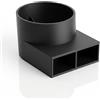 HRMGJH Accessorio universale per la ventilazione Truma, compatibile con riscaldamento Truma, deflettore di flusso d'aria a 90°, materiale ASA nero, diametro 55 mm, montaggio senza attrezzi, accessori