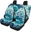 Howilath - Set di coprisedili per auto con design artistico a spirale blu, compatibili con auto, camion, furgoni e SUV, facili da installare