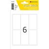 TopStick Etichette multiuso, 6 etichette per foglio, 15 fogli, 34 x 67 mm, 90 etichette, etichette adesive grandi, etichette adesive vuote per ufficio cucina casa, bianco