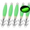 OROOTL Ami luminosi per calamari in acqua salata, kit di esche fluorescenti per seppie, polipo, calamari, esche da pesca dure con scatola per attrezzatura