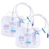 JYYWTSI 2000 ml Sacca di Drenaggio Urine con Valvola Antireflusso e Rubinetto di Scarico a T con Tubo e Lacci, Sacca per Catetere Sacca per Urina Sacca di Drenaggio per Urina per Uomo Donna Paziente Incinta