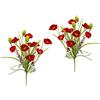 Flair Flower Papaveri artificiali, bouquet di semi di papavero, bouquet di papaveri, bouquet di fiori artificiali, bouquet di fiori di seta, bouquet di fiori, fiori falsi, piante di papaveri, casa, tomba