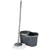 Simplify Self Wringing Mop & Bucket Set | 16 Liter | Extendable Handle | Gentle on Floors mocio e Secchio autostrizzanti, Grigio