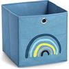 Zeller 14426 - Scatola portaoggetti Blue Rainbow, in tessuto non tessuto, 28 x 28 x 28 cm, colore: Blu