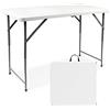 Todeco Tavolo da Campeggio Pieghevole Regolabile in Altezza, 120x60x74 cm