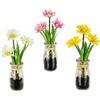 Flair Flower Mini margherite artificiale in vetro, decorazione per la primavera, primavera, Pasqua, decorazione pasquale, set da 3 pezzi, margherite