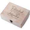 Mopec 23x17 cm W53 Cassapanca Legno Messaggio Felicità, Marrone