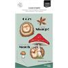 Vaessen Creative Timbri in Silicone Funghi e Ricci - 13 Timbri a Secco per Lavoro Preciso - per DIY, Biglietti Fatti a Mano, Buste e Scrapbooking - con Stamping Tool e Blocchi Acrilici