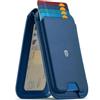SHIELDON Portafoglio in Vera Pelle per MagSafe, Blu Reale