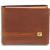 GIUDI ® Portafoglio uomo in pelle vacchetta, vera pelle