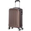 Boleedy Valigia Rigida Cabina 55cm in ABS Léger et Résistant avec Lucchetto et 4 Roulettes 360°,Trolley Bagaglio a Mano Pratique et Durable per Viaggio