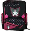 CERDÁ LIFE'S LITTLE MOMENTS Zaino Estensibile Kuromi Cerdà | Licenza Ufficiale Sanrio | 20-30L | Scuola Bambini Elementari e Medie | Nero con Patch Gommate
