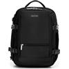 WITTCHEN Zaino Multifunzionale Borsa da Viaggio 2 in 1 Nero, Bagaglio a Mano 40x30x20 cm, Zaino da Aereo con Tasca RFID e Scomparto per Laptop 14,5", Poliestere