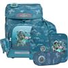 Beckmann zaino della scuola Plus Air Schoolbag 7 teilig Jungle Game petrolio