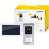 Vimar K42955 Kit videocitofono WIFI monofamiliare, alimentatore barra DIN, touch screen vivavoce Wi-Fi a colori LCD 7", targa audiovideo RFID