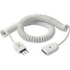 Vimar 0P32352.B Cavo Prolunga Estensibile a spirale 5 metri, 3G0.75, spina 2P+T 10 A 250 V~, Bianco, 5m