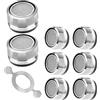 App Life Rompigetto Rubinetto M24 Aeratore Filtri Lavandino per Bagno e Cucina - 6 Filtri in Acciaio Inox e ABS con Guarnizioni e Chiave Cromata, Argento