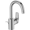 Ideal Standard Ceraflex Rubinetto per lavabo, altezza bocca 191 mm, rubinetto per bagno a risparmio idrico, con piletta di scarico, montaggio rapido - Cromato (116x206x288 mm)