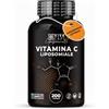 VIVACAPS Vitamina c liposomiale 1000mg per dose 200cps 2 al giorno, Vitamine c ad alta biodisponibilità e lento rilascio, supporta la normale funzione del sistema immunitario, Acido ascorbico Made in italy