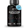 VIVACAPS Glutatione liposomiale 250mg con acido alfa lipoico, vitamina c, nac e quercetina 90cps, Glutatione forte ridotto azione antiossidante - Made in Italy