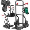 MASKO® Carrello portapacchi per scale, portasacchi 200 kg, salitore da trasporto, montascale, montacarichi, Rosso