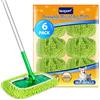 KEEPOW Panni Riutilizzabili per Swiffer Lavapavimenti, Panni Microfibra Pavimenti per per Swiffer Sweeper, Utilizzabile Sia Asciutto Che Bagnato, Ottimo Effetto Pulente, 6 Pezzi