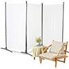 Sonnewelt Paravento, 260 x 180 cm, Colore Beige, Divisorio per la Privacy, 3 Divisori