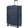 British Traveller Valigia Trolley Grande Rigido Espandibile 79,cm Valigie Rigida da Viaggio con 4 Ruote Girevoli e TSA Lucchetto(28pollici, Blu)