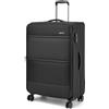 British Traveller Valigia Trolley Grande Rigido Espandibile 79,5cm Valigie Rigida da Viaggio con 4 Ruote Girevoli e TSA Lucchetto(28pollici, Nero)