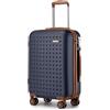 Kono Valigia Trolley da 55cm Valigie Rigide Leggero con TSA Lucchetto e 4 Ruote Girevoli,Blu