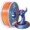GEEETECH Tricolor Silk Filamento PLA 1,75 mm, filamento per stampante 3D, 1 KG/bobina, seta, rosso, giallo, blu…