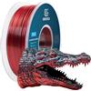 GEEETECH Silk - Filamento a doppio colore, 1,75 mm, 1 kg/spool per stampante 3D, colore nero e rosso seta