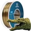 GEEETECH Silk - Filamento a doppio colore, 1,75 mm, 1 kg/spool per stampante 3D, oro e nero